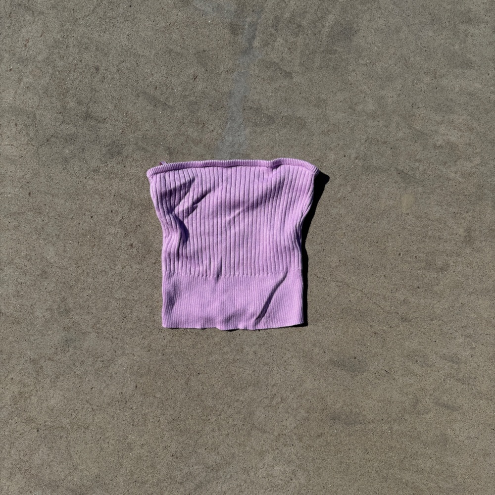 Abercrombie & Fitch Lavender Ribbed Pencil Top
